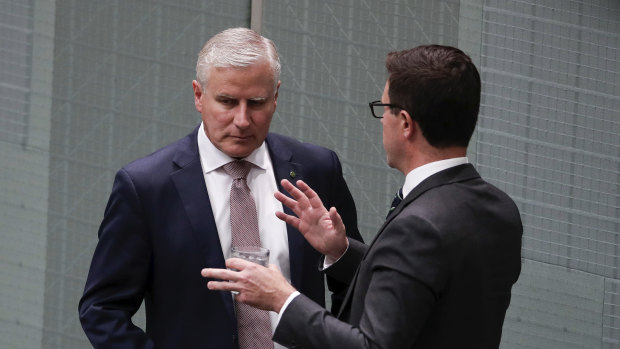 Nationals leader Michael McCormack and deputy leader David Littleproud on Wednesday.