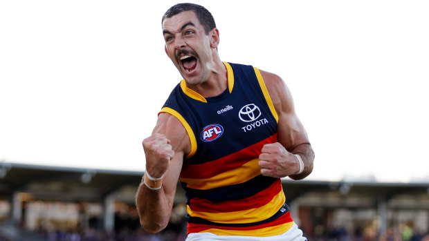 Taylor Walker was the man of the moment for Adelaide.