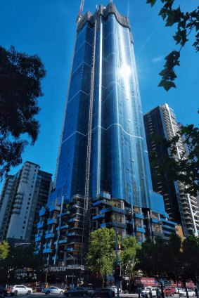 The Australia 108 tower in Southbank is still under construction.