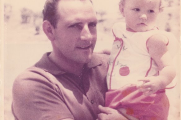 Tony Coulston, pictured with daughter Caroline in 1968, was a gregarious publican from the NSW town of Parkes. 