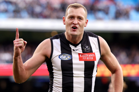 Nathan Kreuger was back in Collingwood’s team – and on the scoreboard.