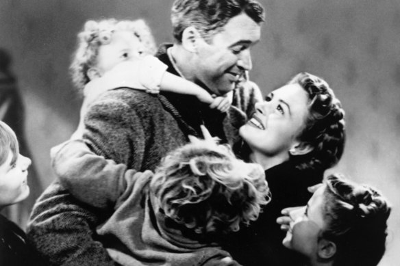 James Stewart and Donna Reed in <i>It's a Wonderful Life</i>.