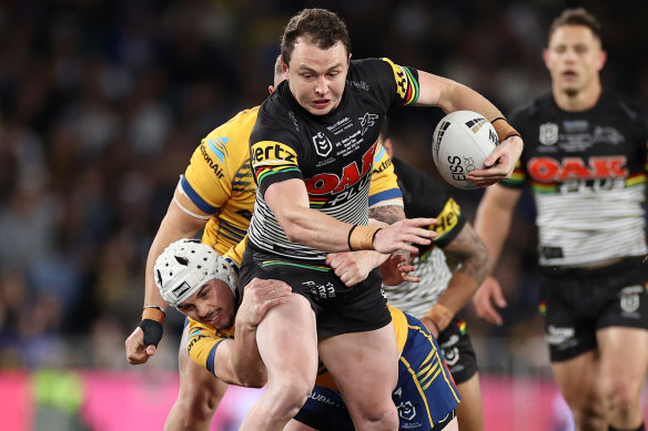 Dylan Edwards during his Clive Churchill medal-winning performance in last year’s grand final.