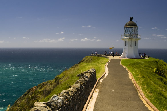 The lighthouse at the tip of New Zealand… Cape Reinga Lighthouse.