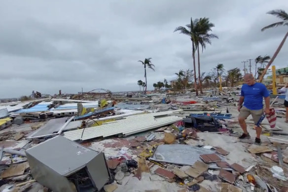 Fort Myers Beach, Florida, was one of the areas worst affected by Hurricane Ian.