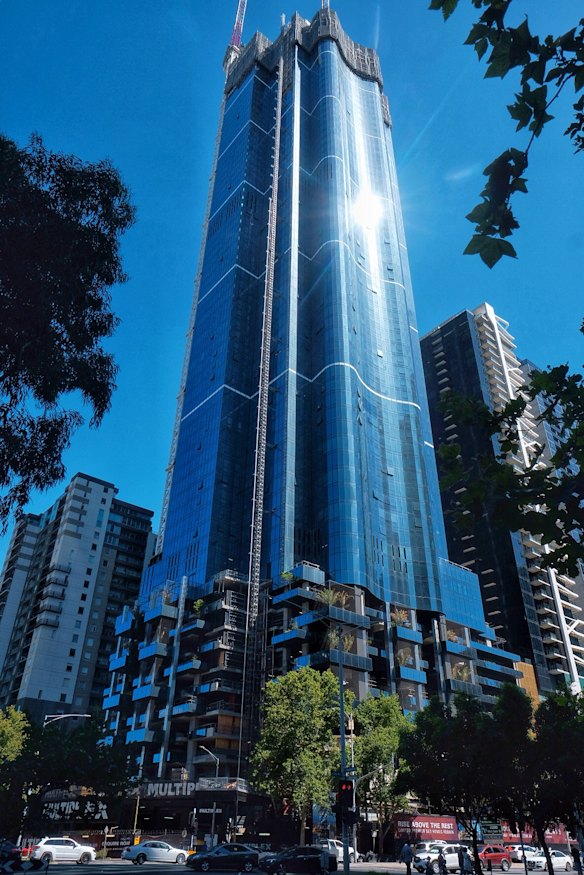 The Australia 108 tower in Southbank is still under construction.
