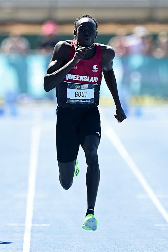 The young champion sprinted to victory after a sluggish start.