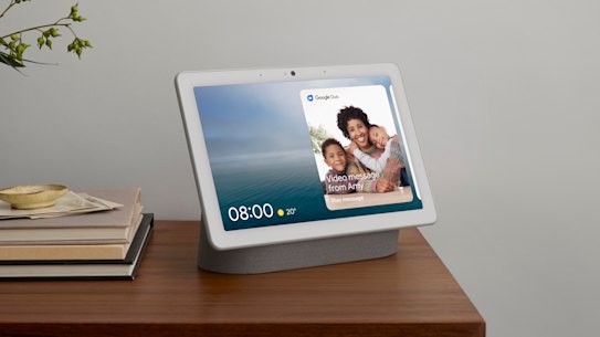 The Nest Hub Max can be used for video calls, or to send and receive video messages.