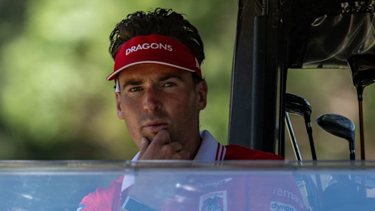 Clint Gutherson enjoys a round at Beverley Park Golf Club on Friday for a Dragons event.