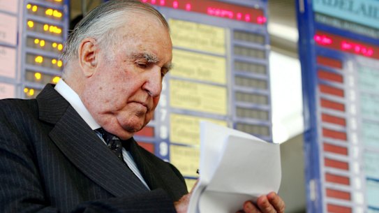 Bill Waterhouse at Rosehill in September 2009. He retired as a bookmaker the following year.