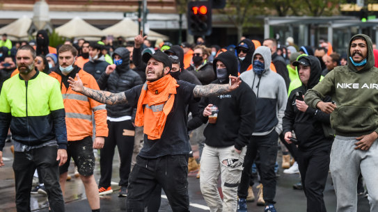 Tempers reached breaking point on Monday, the first of days of protests.