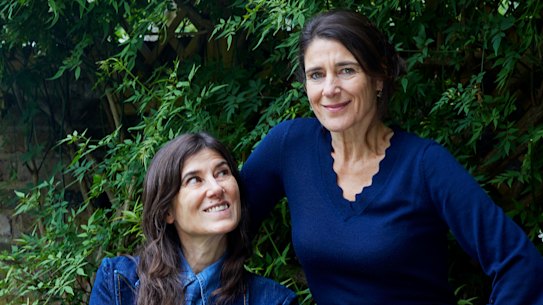 Bella Freud, left, and sister Esther.