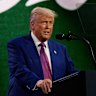 Trump speaks at the Saudi-U.S. Investment Forum in Riyadh.
