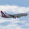 The Qantas Boeing 737 – VH-VYK – involved in the incident.