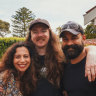 Actors Rita Kara and Shameer Birges with director Chris Elder on the set for Ed Sheeran’s Amazing.