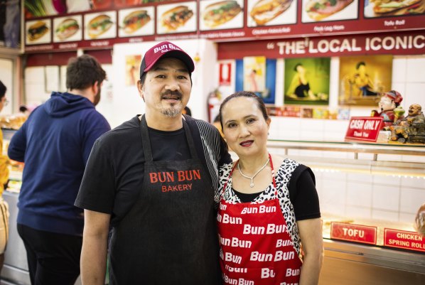 Harry Chiem with his wife Thuy, owners of Bun Bun Bakery in Springvale.