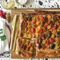 Katrina Meynink’s spicy tomato slab tart.