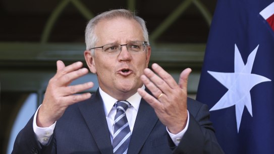 Prime Minister Scott Morrison on Thursday. 
