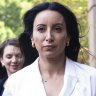 Former ABC radio presenter Antoinette Lattouf exits the Federal Court.