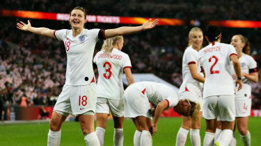 England Women S Football Team Draw Record Crowd To Wembley Friendly