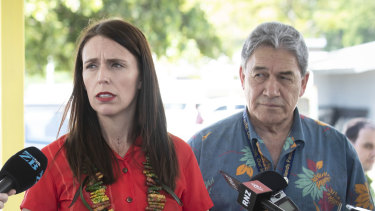 The government of  New Zealand's Prime Minister Jacinda Ardern, left, and Foreign Affairs Minister Winston Peters, right, has banned foreign property ownership in some instances.