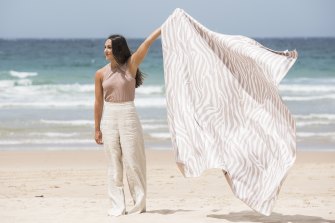 Laura Mehanna started her business, Sand Society, selling environmentally friendly, sand free multi-purpose towels, just before the pandemic struck.