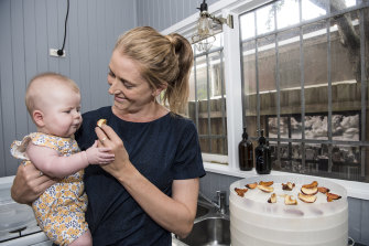 Charlotte Barrett uses the food dehydrator to make dried fruit for her daughter. 