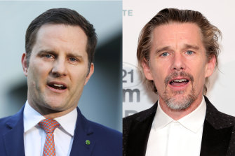 Ethan Hawke (right) will have a star turn as Immigration Minister Alex Hawke.