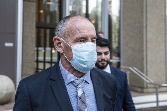 Chris Dawson outside the NSW Supreme Court.