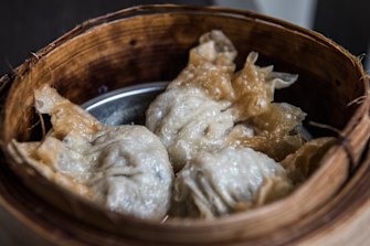 Dumplings at Bodhi Restaurant in Sydney.