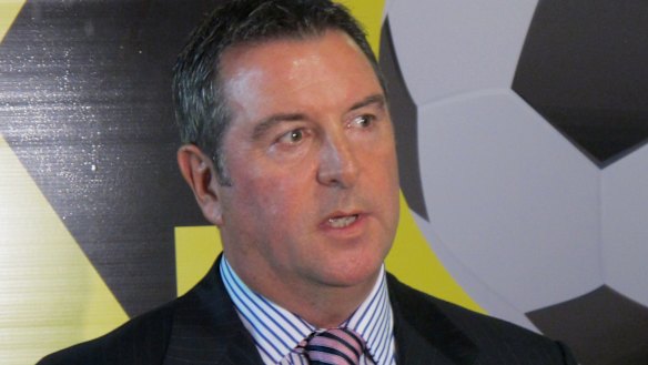 Archie Fraser speaks to the media after he was named as the CEO of the newly formed Football Australia.