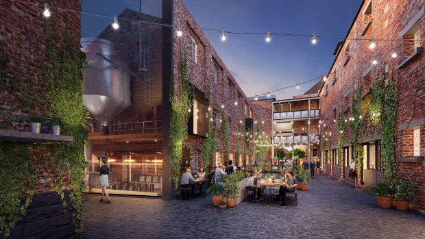 Heritage buildings will be turned into a micro brewery, cafe, offices and apartments.