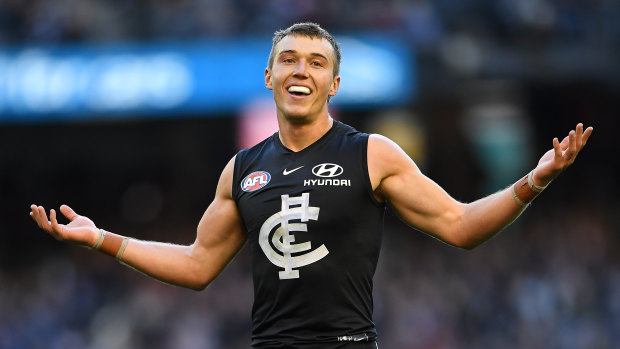 MVP: Patrick Cripps has won the admiration of his peers, beating out Geelong's Tim Kelly.