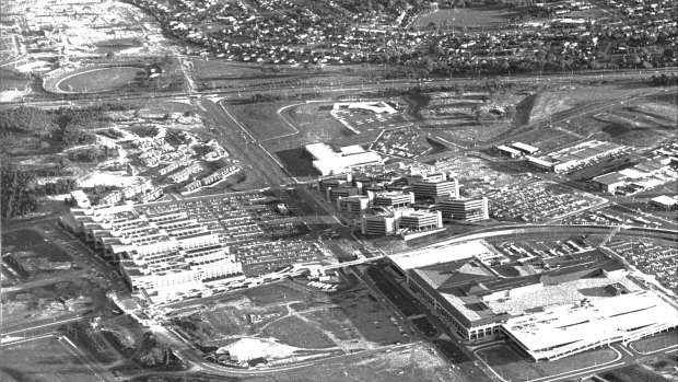 An aerial view of the Belconnen town centre in May 1979.