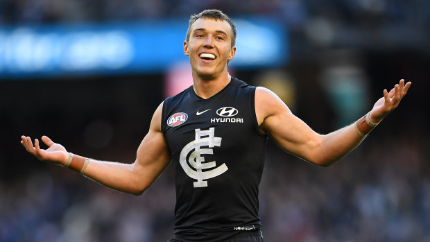 Sidelined: Patrick Cripps will miss the Fremantle clash through injury.