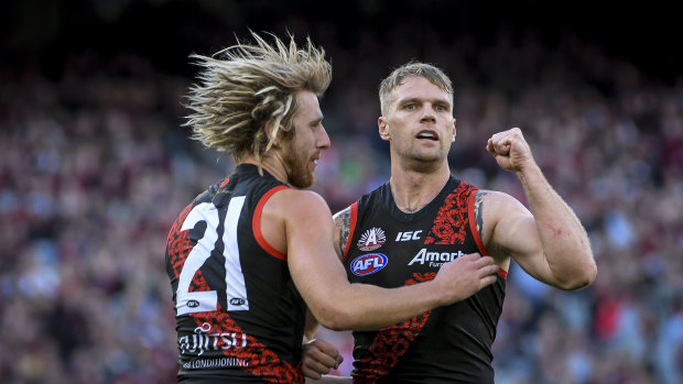 Dyson Heppell and Jake Stringer on Anzac Day 2019