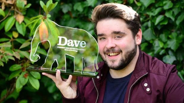 Comedian Adam Rowe wins the Dave Joke of the Fringe 2018 award. 