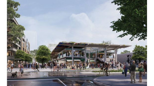 An artist’s impression of the renewed Preston Market under the owners’ plan. The plan will now need to be redrawn if the owners want to go ahead with redevelopment.