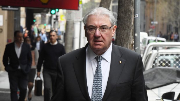 Holding Redlich partner Ian Robertson arrives at ICAC on Monday.