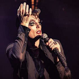 Reuben Kaye during a cabaret performance.