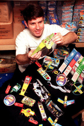 Firework sales, such as these marketed for children in 1999, were a big part of Fyshwick before the practice was made illegal.