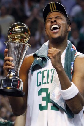 Paul Pierce wins the title at Boston in 2008.