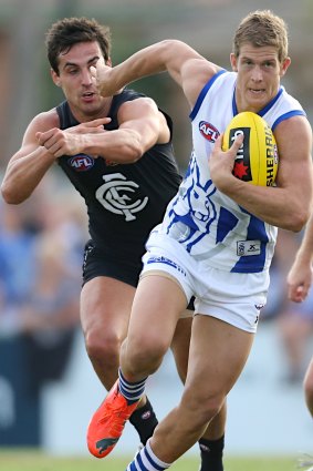 Dal Santo in action for the Kangaroos in 2014.