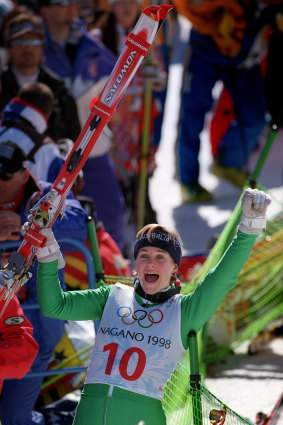 Zali Steggall winning bronze in Nagano