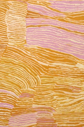 Makinti Napanangka, Untitled (Rockhole Site of Lululnga), 2001(detail)