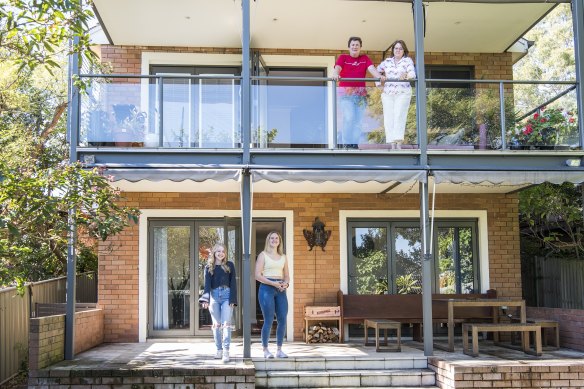 Dana Reed and her husband Rodney at their inner west house  with their daughters Nicole and Ashley, who have moved out.