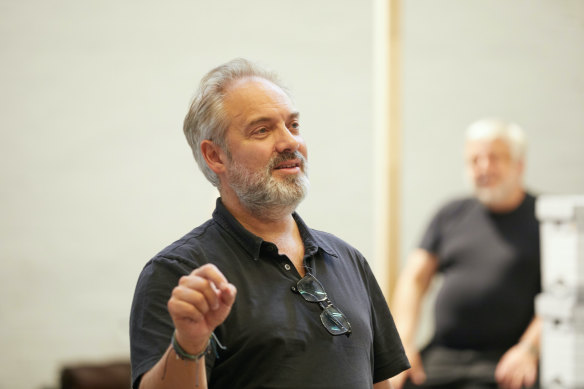 Director Sam Mendes in rehearsals for The Lehman Trilogy.