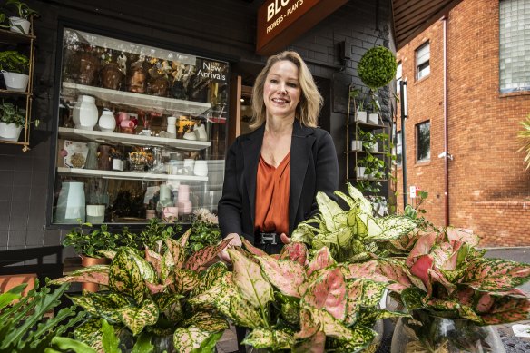 Concerned: Venietta Slama at Bloomingales, her lifestyle store in Kirribilli, Sydney.