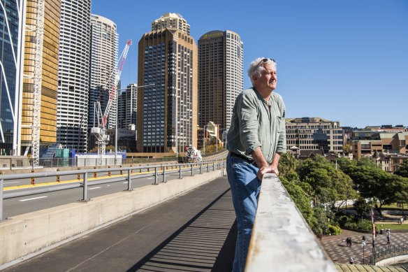 Architect David Aitken envisaged a high line at Circular Quay in the 1980s when the Labor government planned on demolishing the Cahill Expressway.