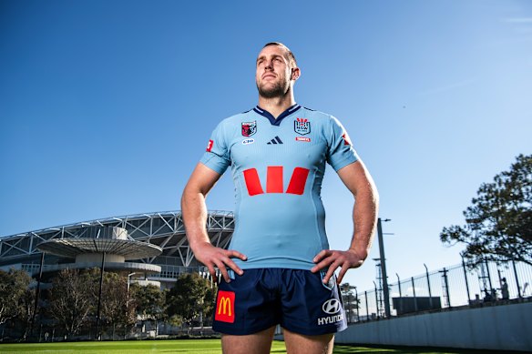 Blues captain Isaah Yeo ahead of Origin II. 
